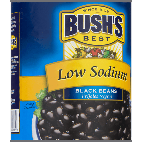 Bush's Low Sodium Black Beans, 108 oz, Can