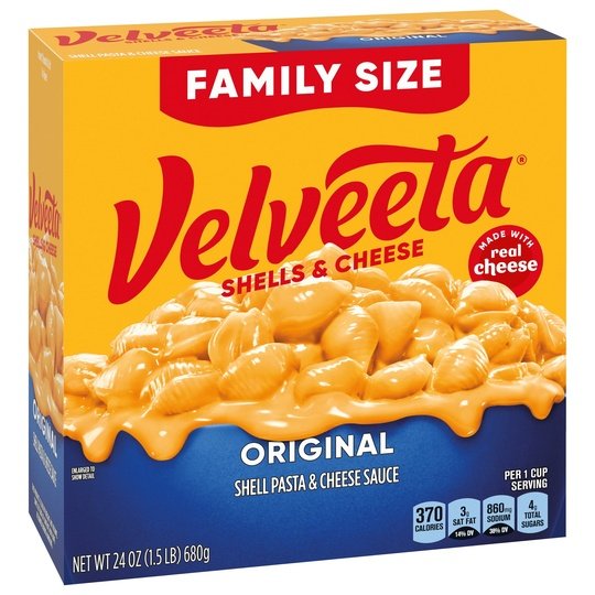 Velveeta Shells and Cheese Original Macaroni and Cheese Dinner Value Size, 24 oz Box