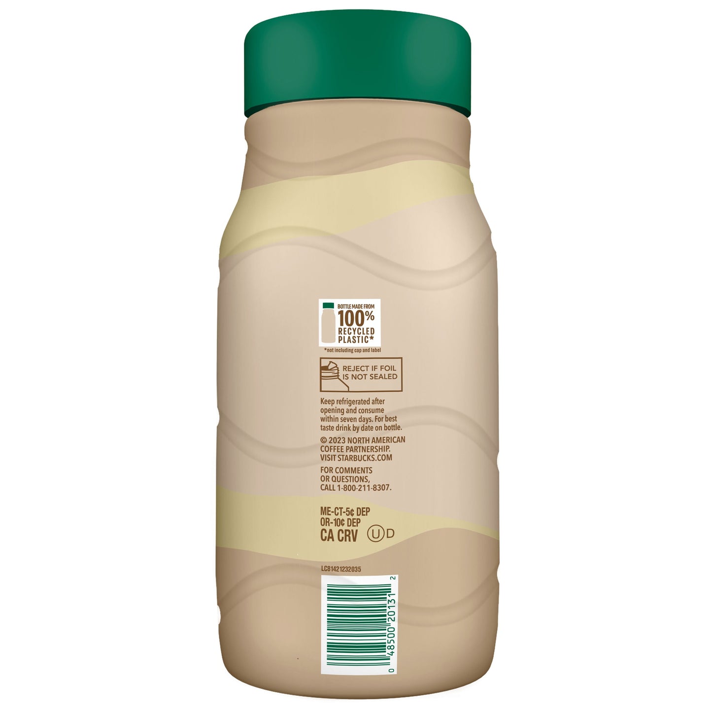 Starbucks Iced Espresso Vanilla Latte Iced Coffee Drink, 40 oz Bottle