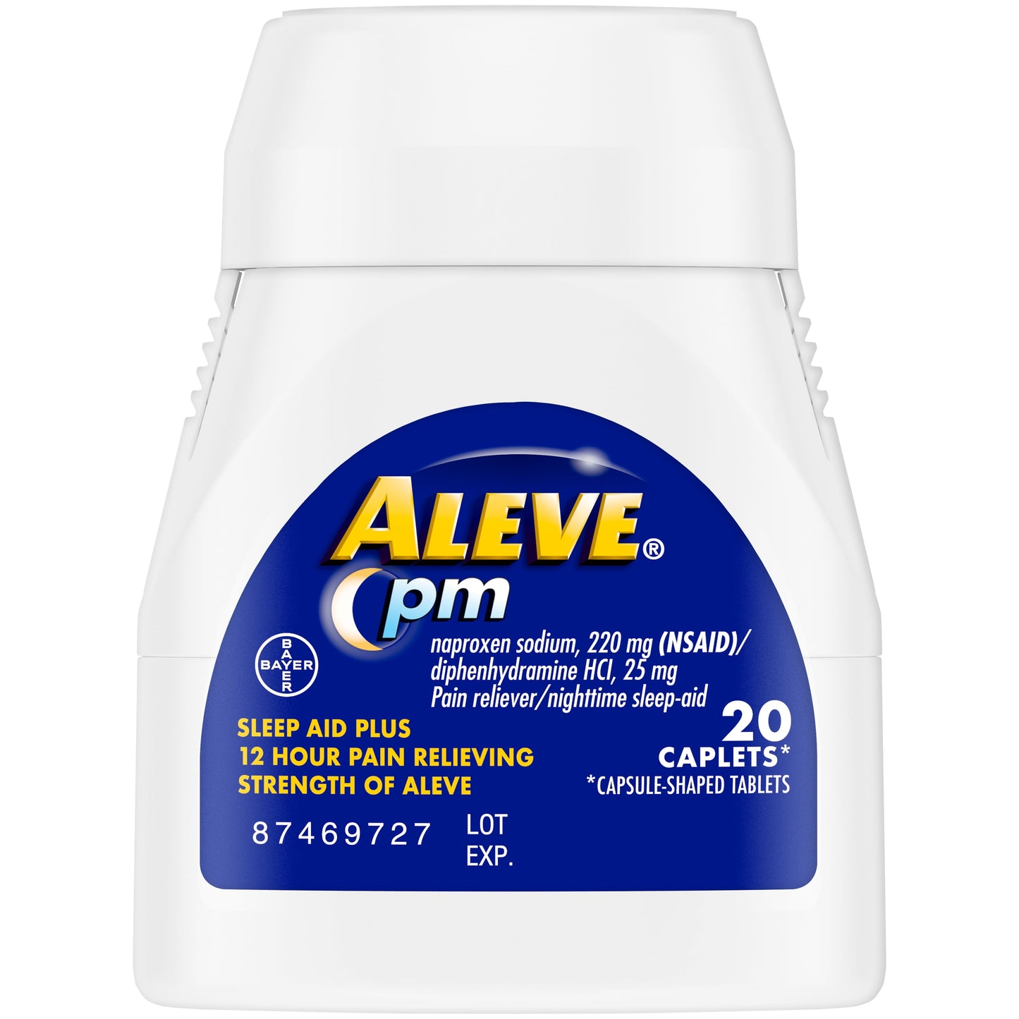 Aleve PM Pain Reliever & Nighttime Sleep Aid Caplets, 20 Count