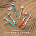 Venus Miami Sunrise Deluxe Smooth Sensitive, Women's Razor Refills, 4 Ct