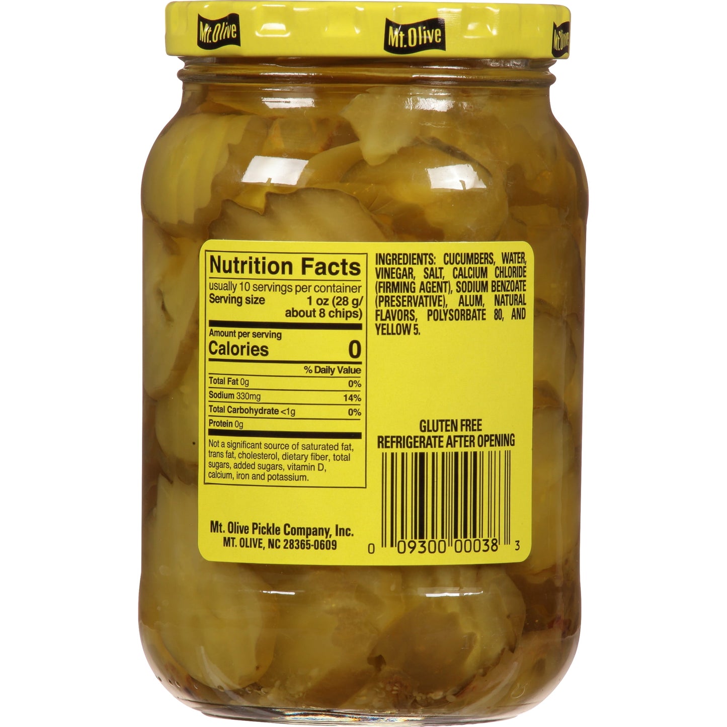 Mt. Olive Hamburger Dill Pickle Chips 16 fl oz Jar