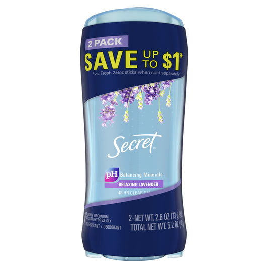 Secret Fresh Clear Gel Deodorant for Women, Summer Berry, 2.6 oz each, Pack of 2