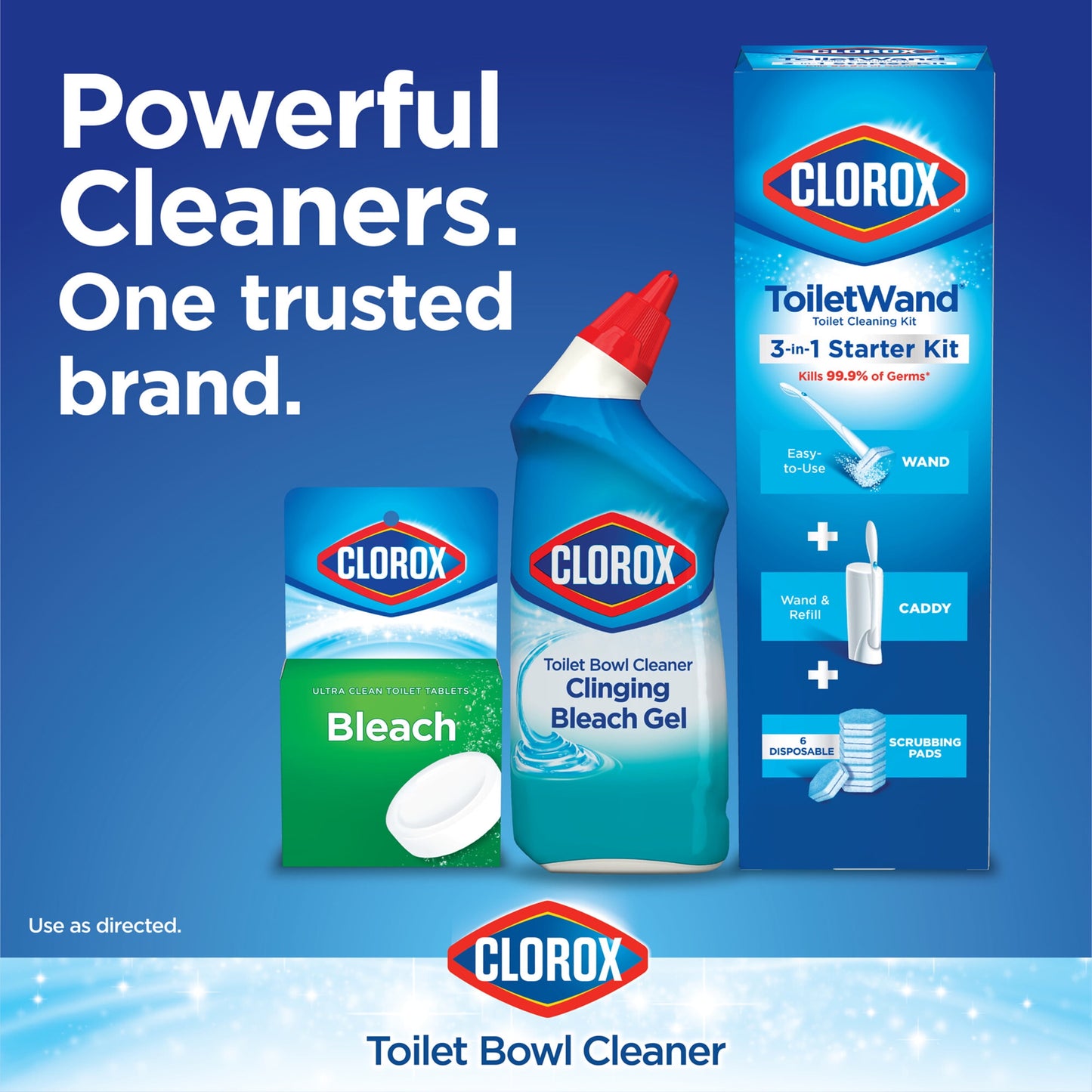 Clorox Toilet Bowl Cleaner Clinging Bleach Gel, Cool Wave, 24 fl oz