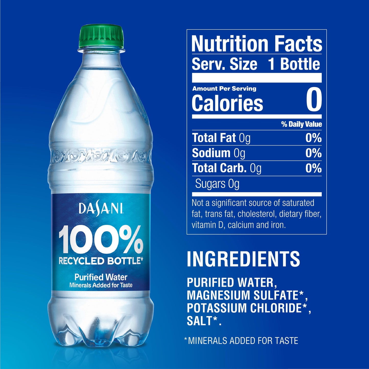 DASANI Purified Enhanced Mineral Water, 20 fl oz, Bottle