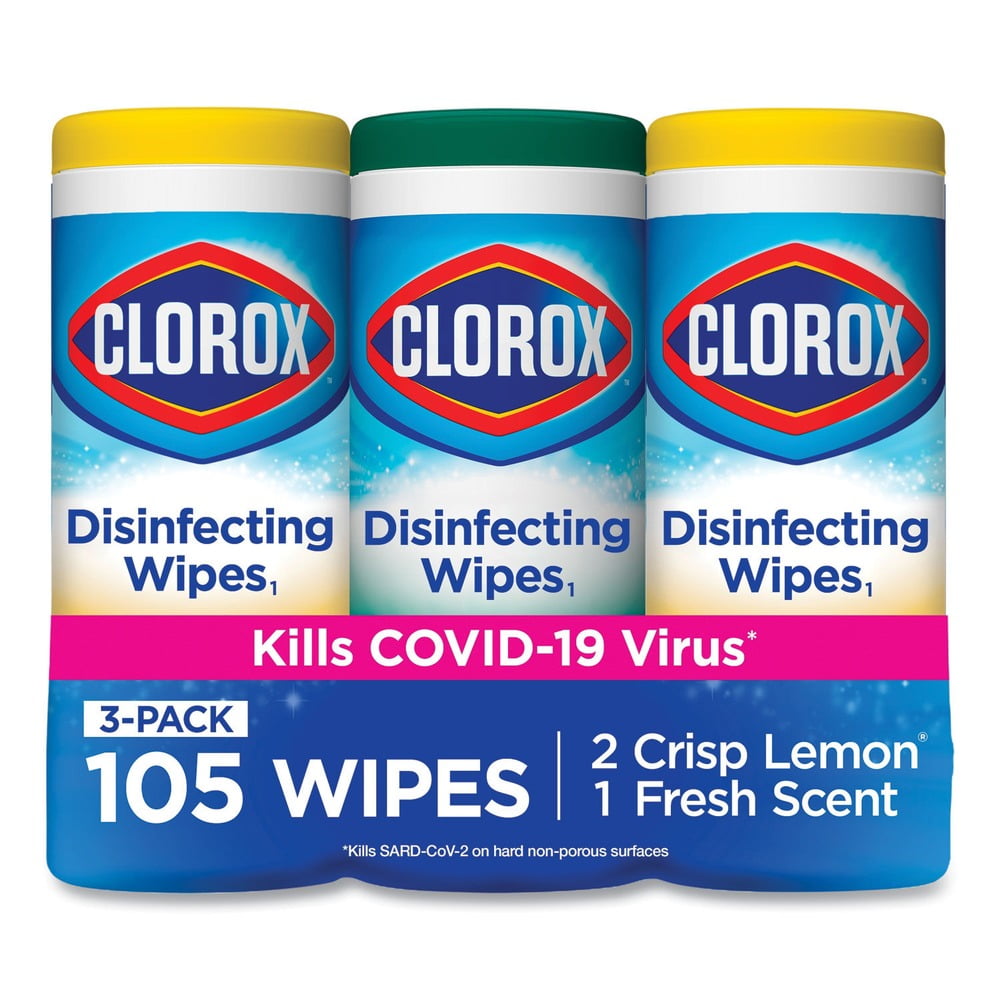 Clorox Bleach-Free Disinfecting and Cleaning Wipes, 35 Count Each, 3 Pack