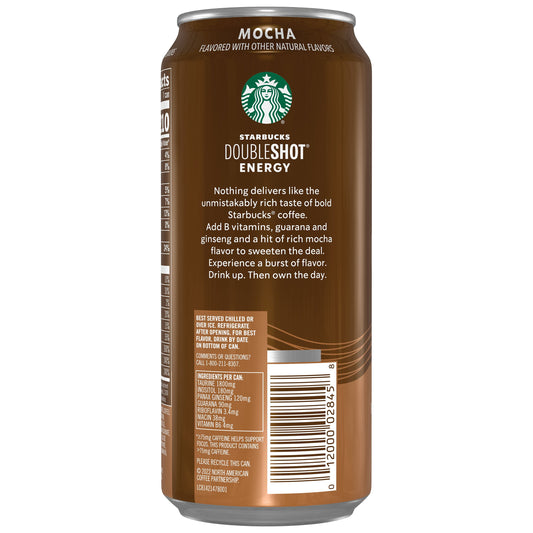 Starbucks Doubleshot Energy Mocha Coffee Energy Drink, 15 oz Can