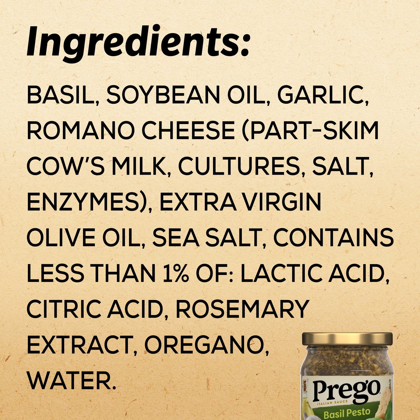 Prego Basil Pesto Sauce, 8 oz Jar