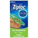 Ziploc® Brand Sandwich Bags with Grip 'n Seal Technology, 100 Count