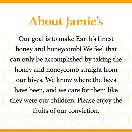 Jamies Hive to Table 100% Raw Honey & Comb, Premium, Pure Honey, 24 oz