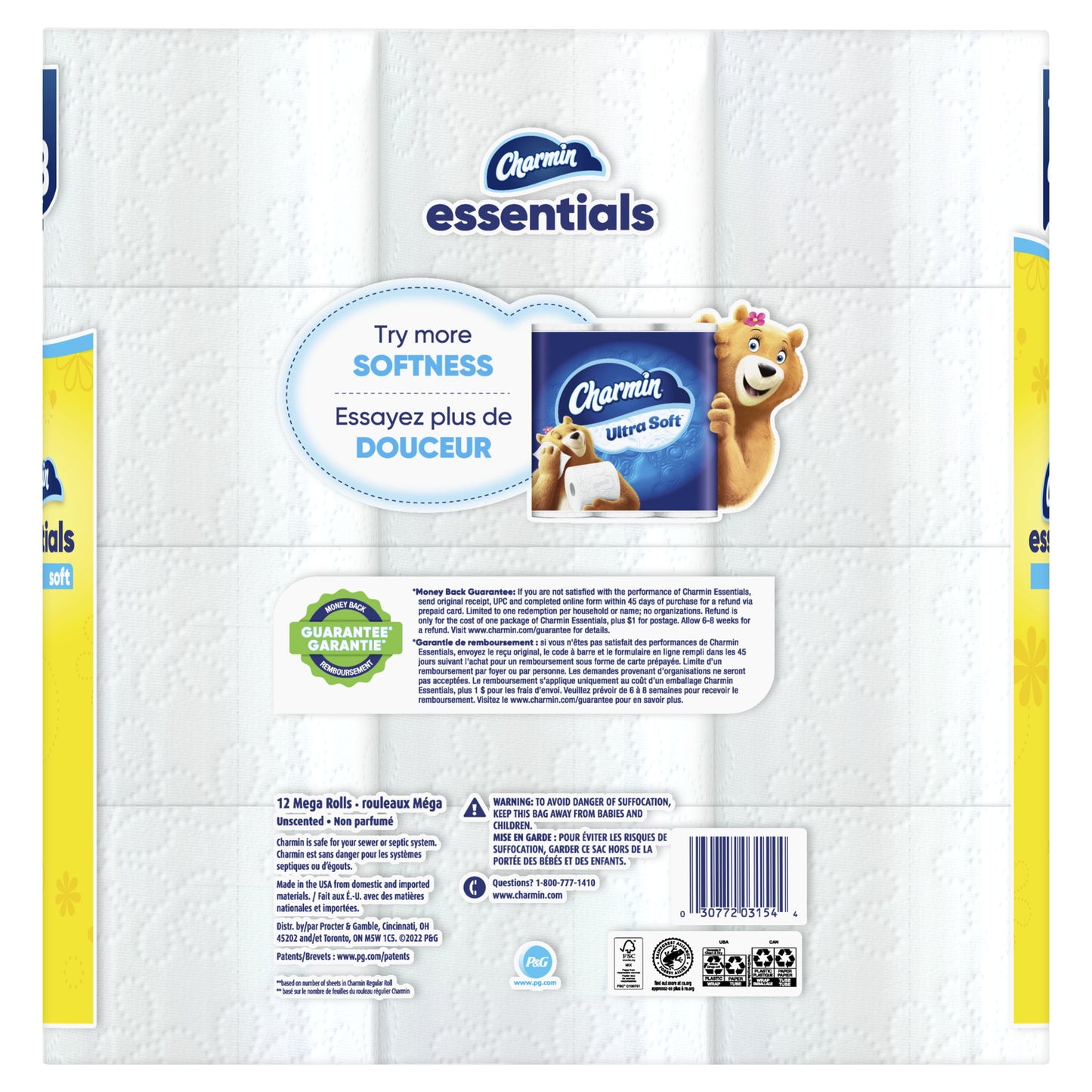 Charmin Essentials Soft Toilet Paper, 12 Mega Roll