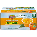 (12 Cups) Del Monte Diced Peaches Fruit Cup Snacks, 100% Juice, 4 oz