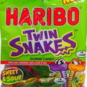 Haribo Twin Snakes Sweet and Sour Gummy Candy, 4oz