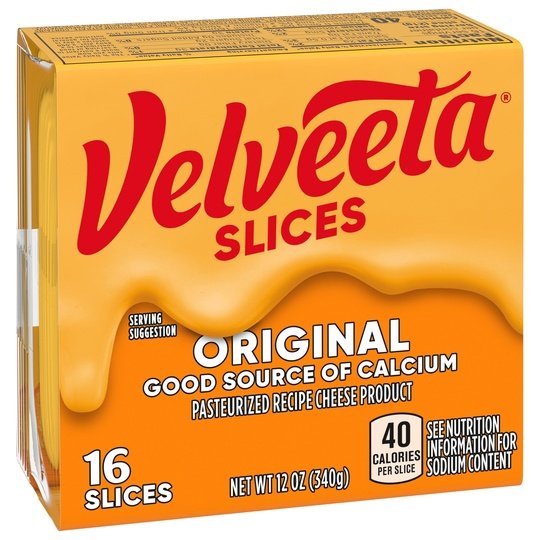 Velveeta Slices Original Cheese, 16 Ct Pk