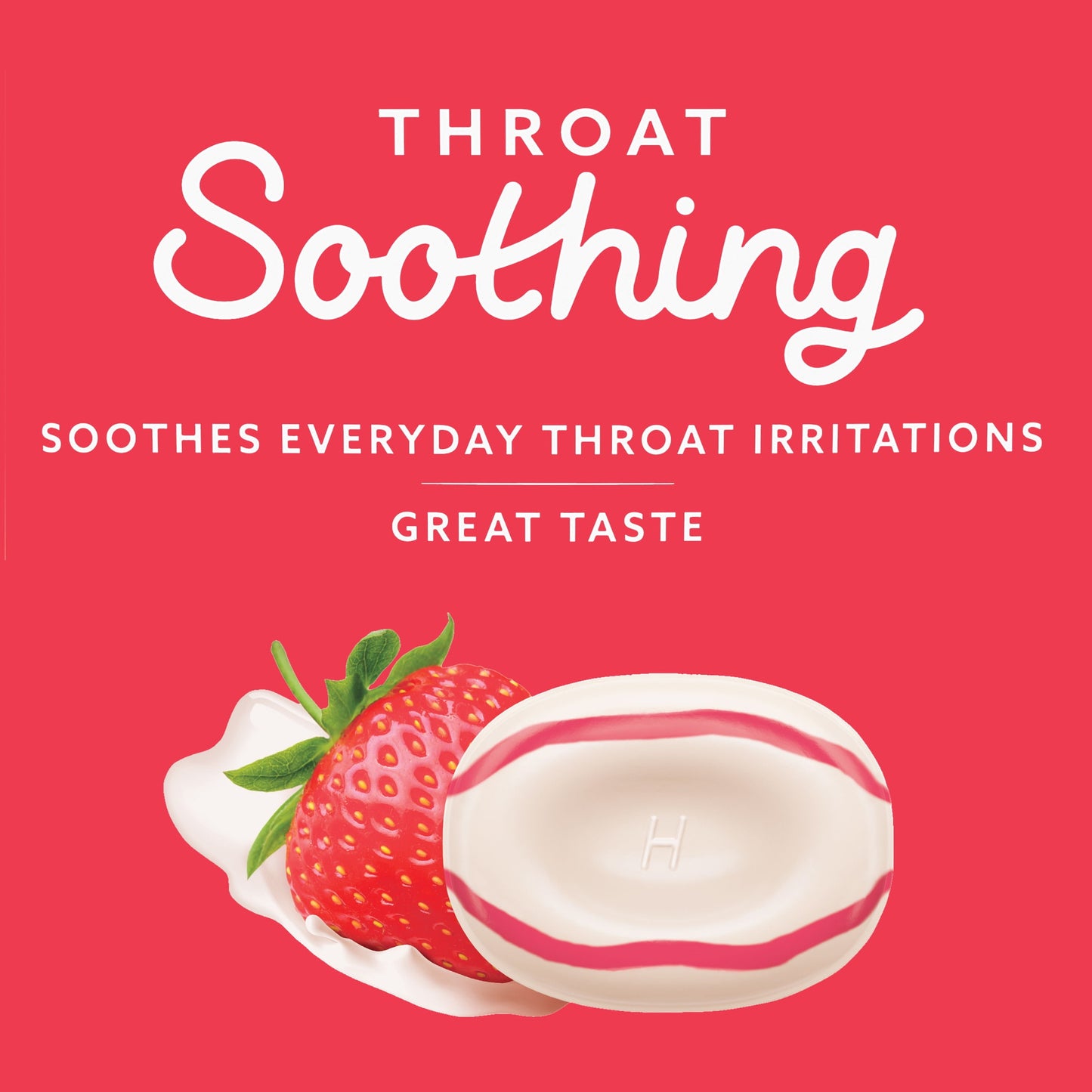 HALLS Throat Soothing (Formerly HALLS Breezers) Creamy Strawberry Throat Drops, 25 Drops