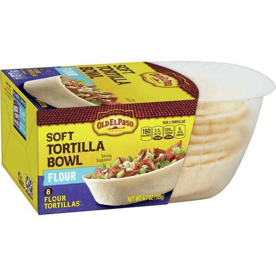 Old El Paso Soft Tortilla Bowls, Flour, 8 Ct., 6.7 oz.