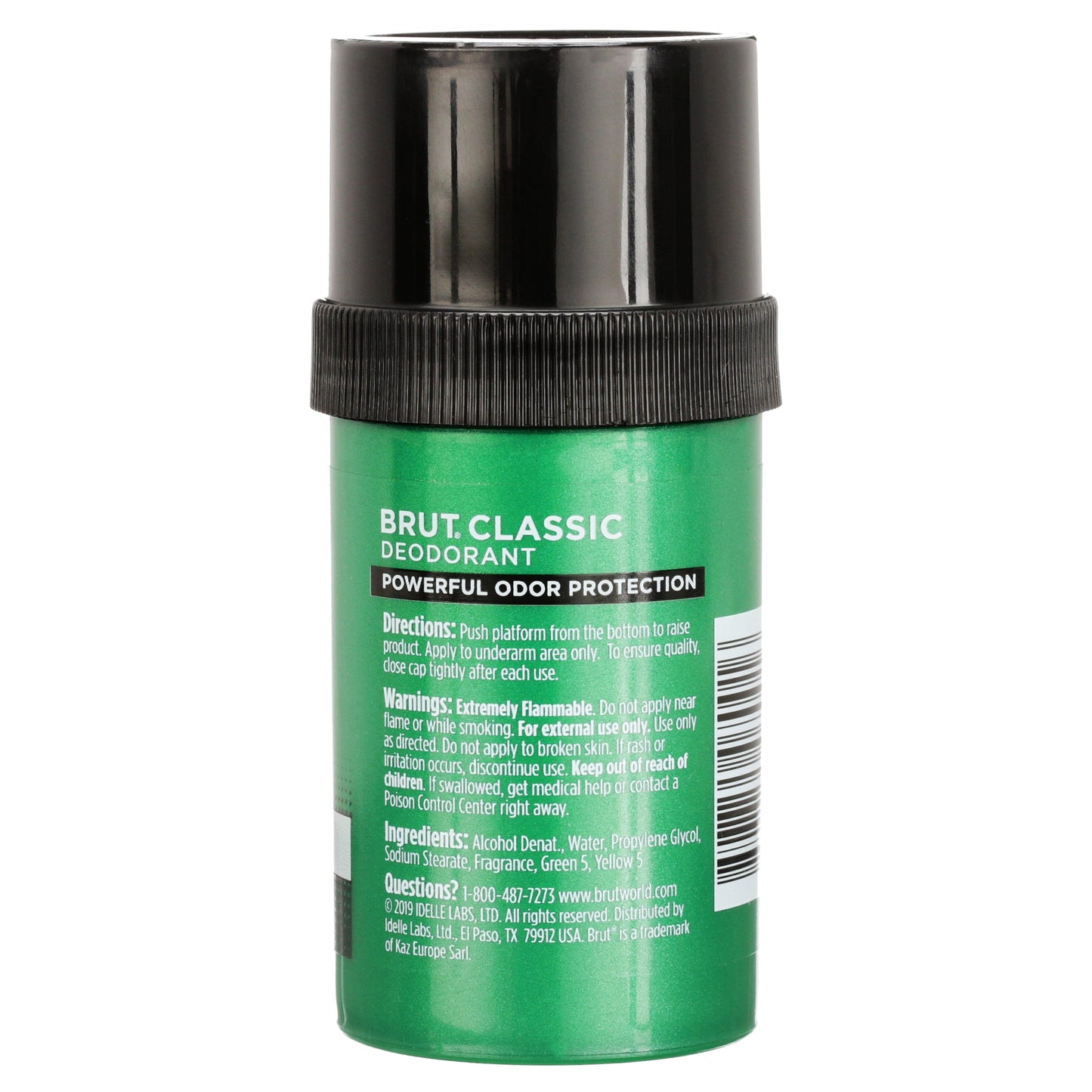 Brut Classic Round Stick Deodorant for Men, Powerful Odor Protection, 2.7 oz