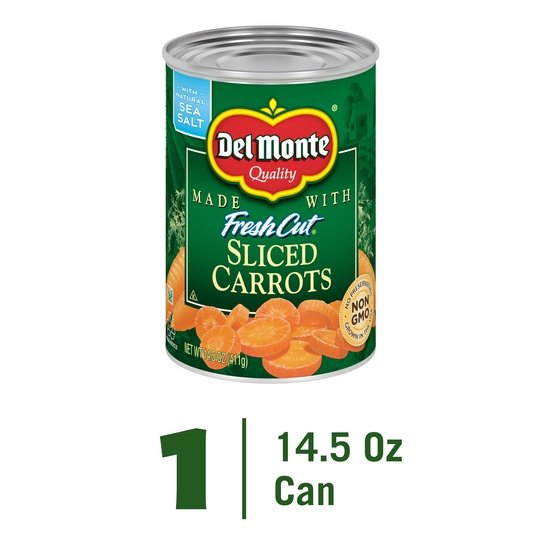 Del Monte Sliced Carrots, Canned Vegetables, 14.5 oz Can