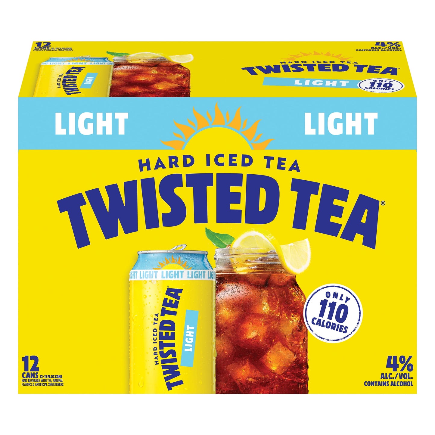 Twisted Tea Light Hard Iced Tea, 12 Pack, 12 fl. oz. Cans