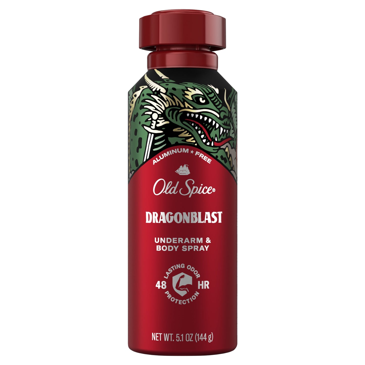 Old Spice Aluminum Free Body Spray for Men, Dragonblast, 5.1 oz