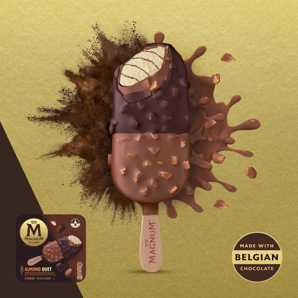 Magnum Almond Duet Ice Cream Bars, 8.62 fl oz, 3 Count