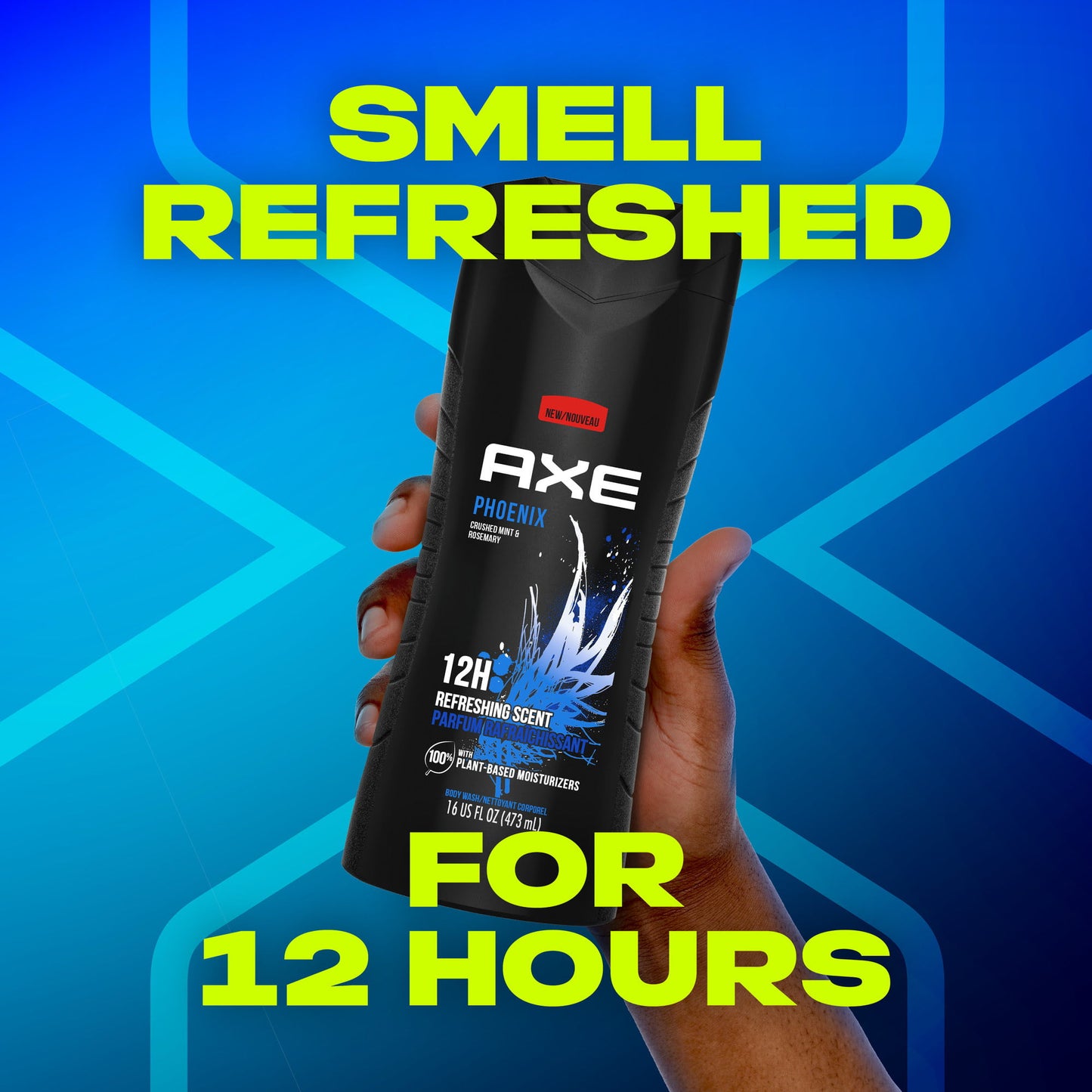 Axe Phoenix Refreshing Long Lasting Body Wash Twin Pack, Crushed Mint and Rosemary, 16 fl oz