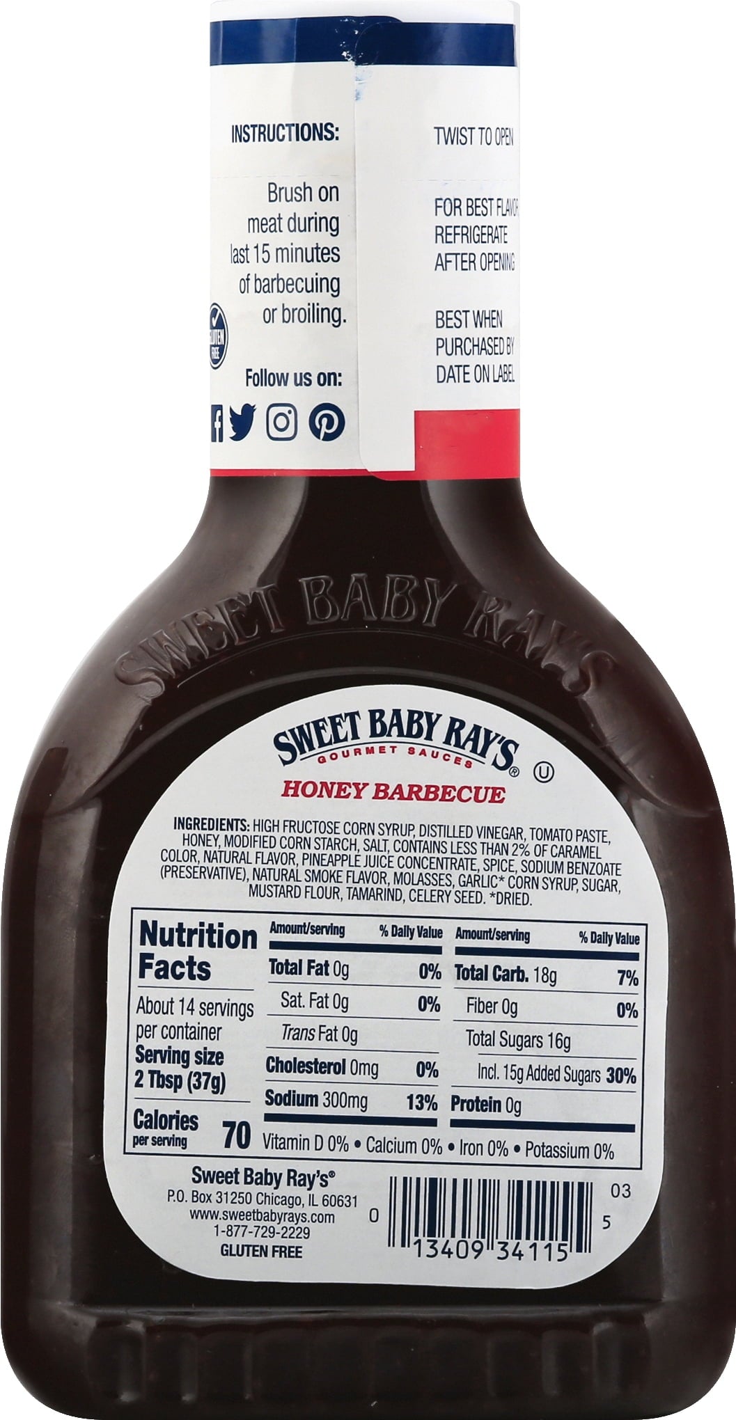 Sweet Baby Ray's Honey BBQ 18 oz