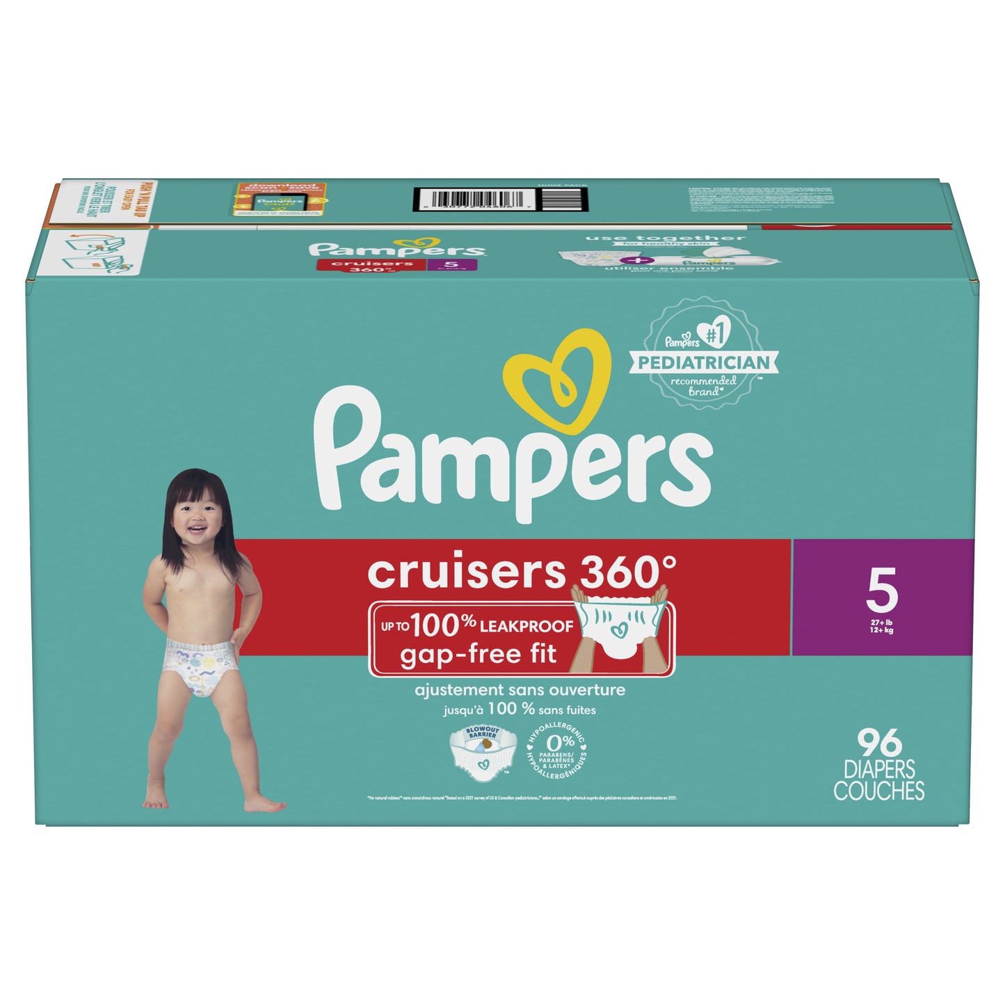 Pampers Cruisers Diapers 360 Size 5, 96 Count (Select for More Options)