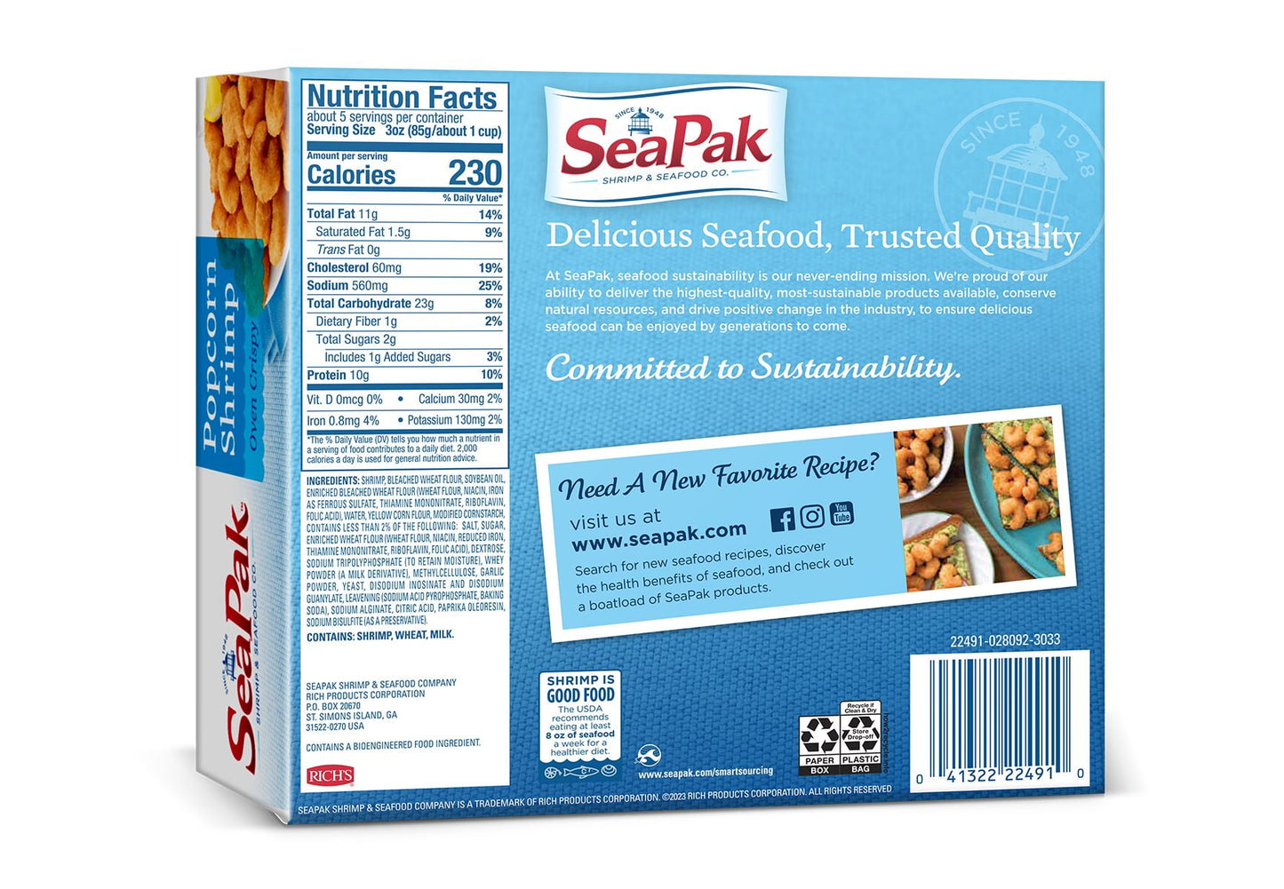 SEAPAK POPCORN SHRIMP 6/16 OZ