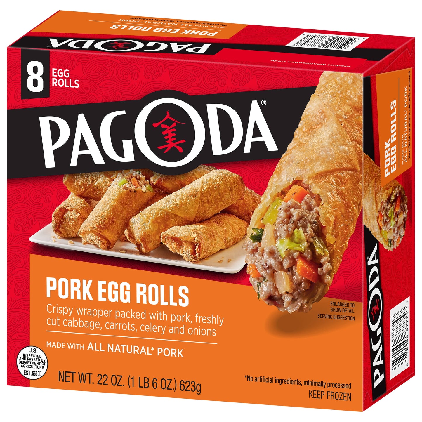 Pagoda Crunchy Pork Egg Rolls with authentic seasoning