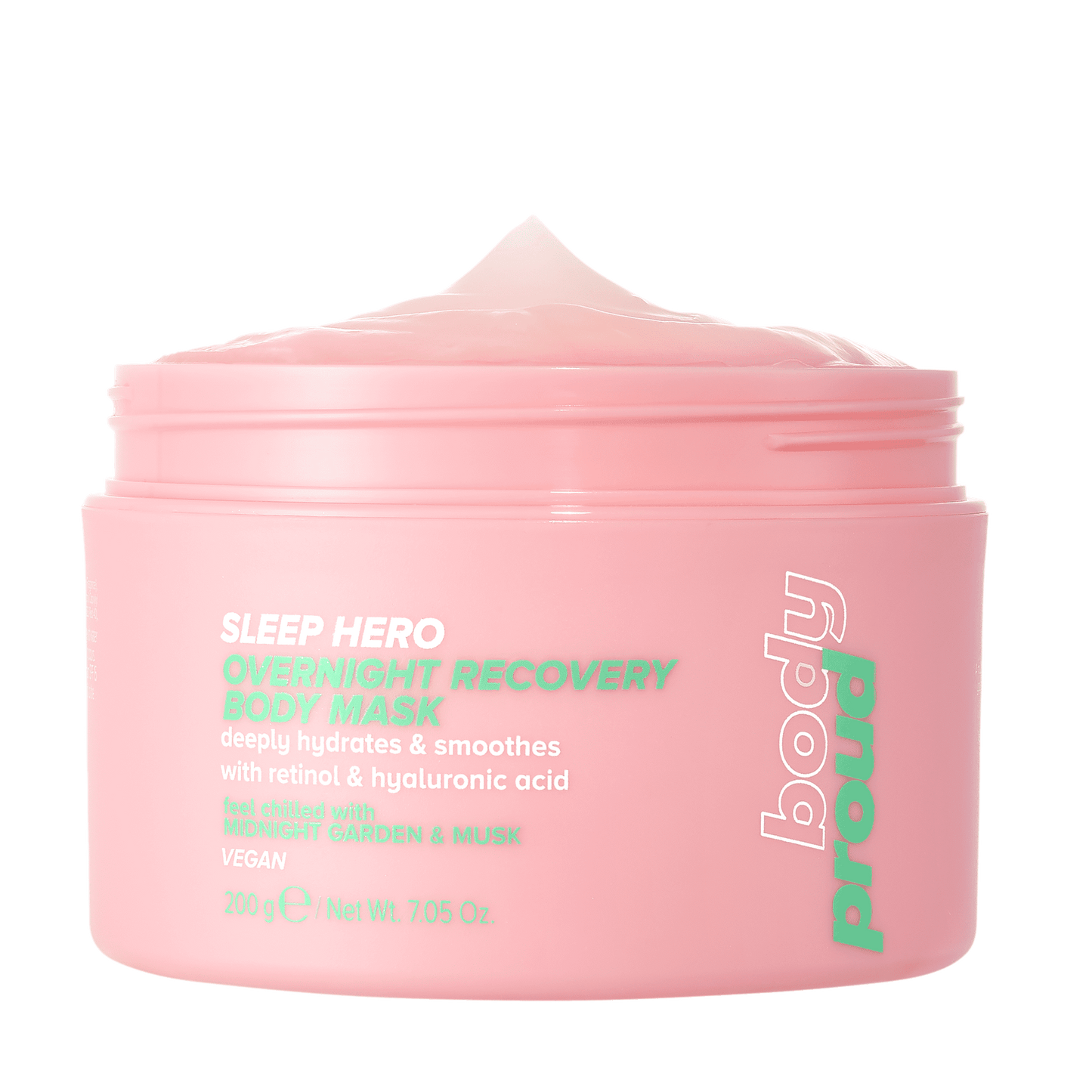 Body Proud, Sleep Hero, Overnight Recovery Body Moisturizing Mask with Retinol, 7.05 oz