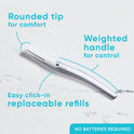 Gillette Venus Female Facial Razor, Exfoliating Dermaplaning Tool for Face, 2 Blade Refills, White