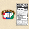 Jif Natural Creamy Peanut Butter Spread  Contains 90% Peanuts, 40 Ounces