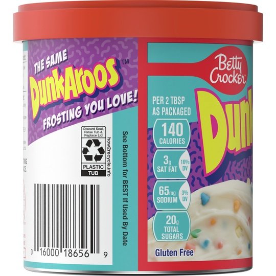 Betty Crocker Dunkaroos Vanilla Frosting with Rainbow Sprinkles, 16 oz