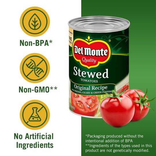 Del Monte Stewed Tomatoes Onions Celery Peppers, 14.5 oz Can