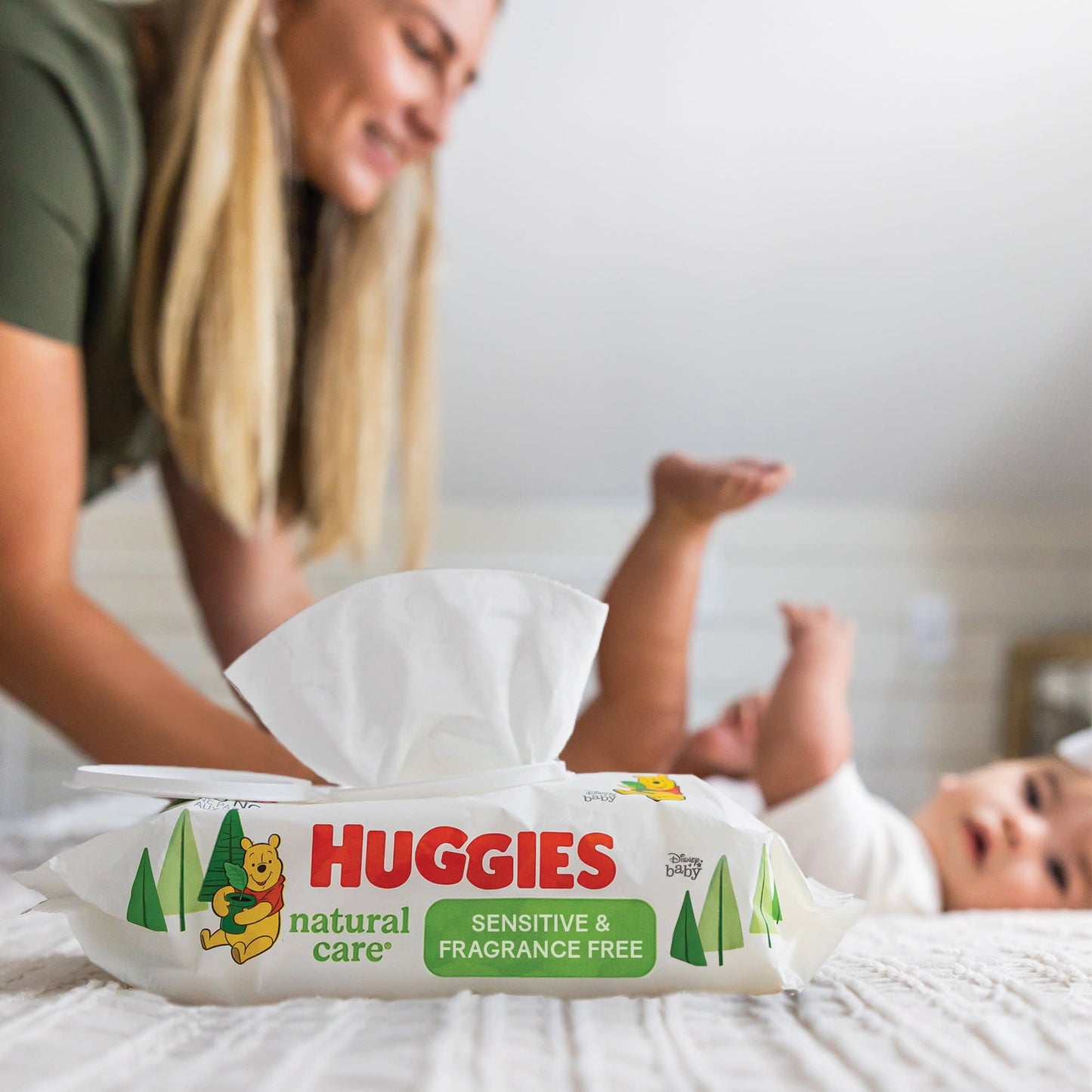 Huggies Natural Care Sensitive Baby Wipes, Unscented, 1 Pack, 56 Total Ct