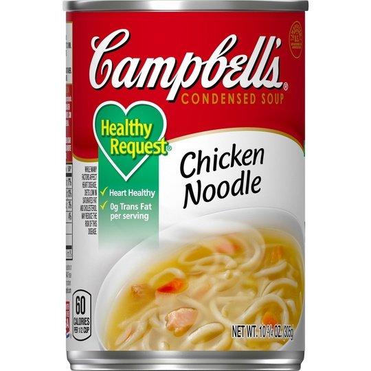 Campbell’s Condensed Healthy Request Chicken Noodle Soup, 10.75 Ounce Can