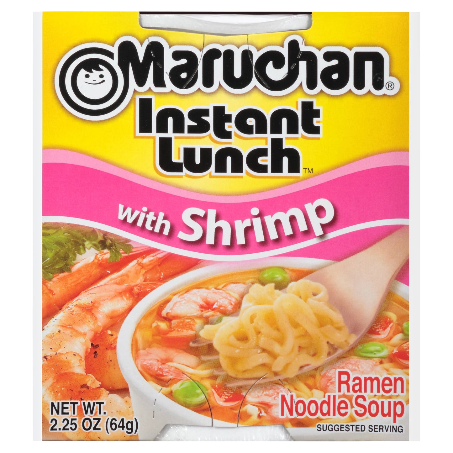 Maruchan Instant Lunch Shrimp Flavor Noodle Soup, 2.25 oz Shelf Stable Cup