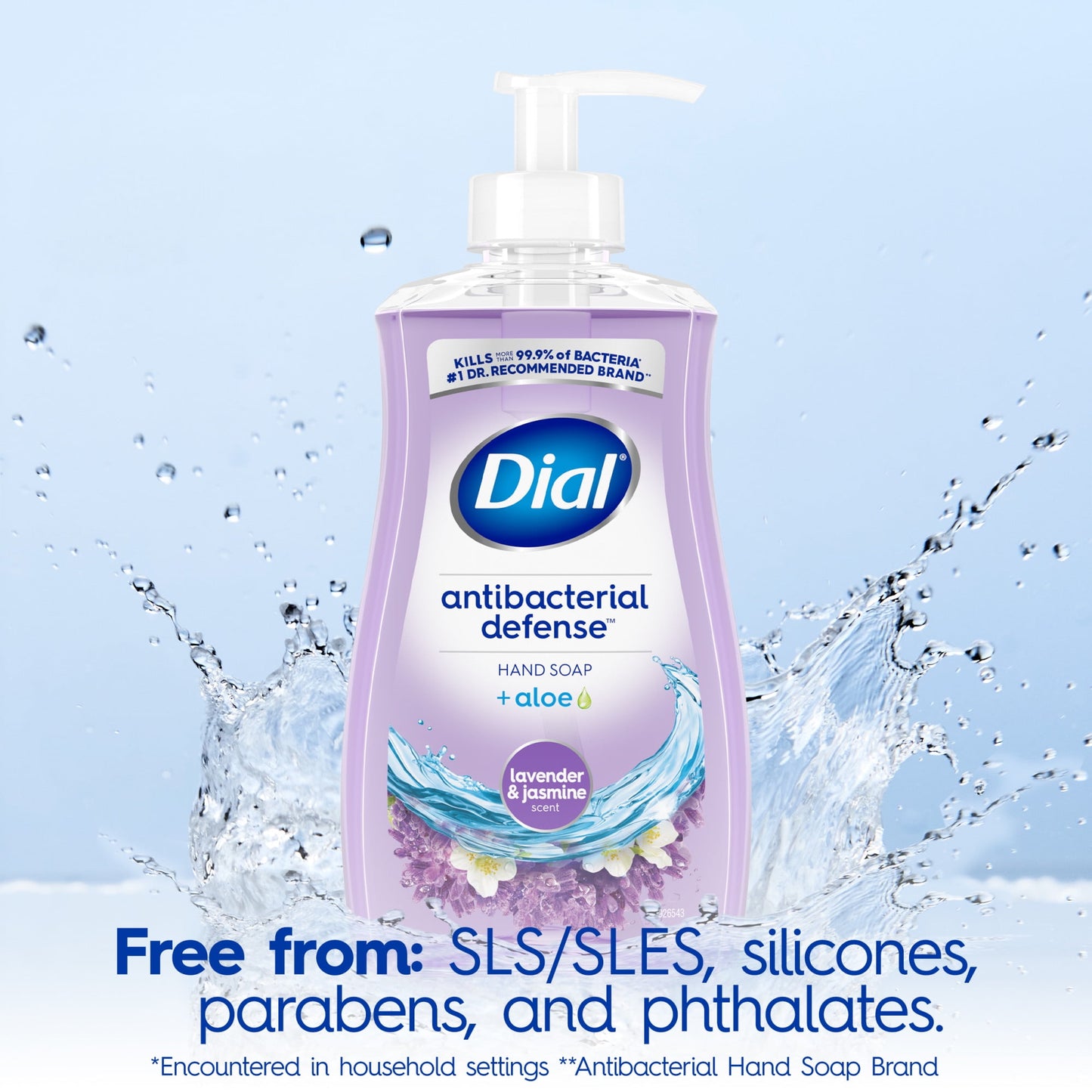 Dial Antibacterial Liquid Hand Soap, Lavender & Jasmine Scent, 11 fl oz