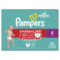 Pampers Cruisers 360 Diapers Size 4, 64 Count (Select for More Options)