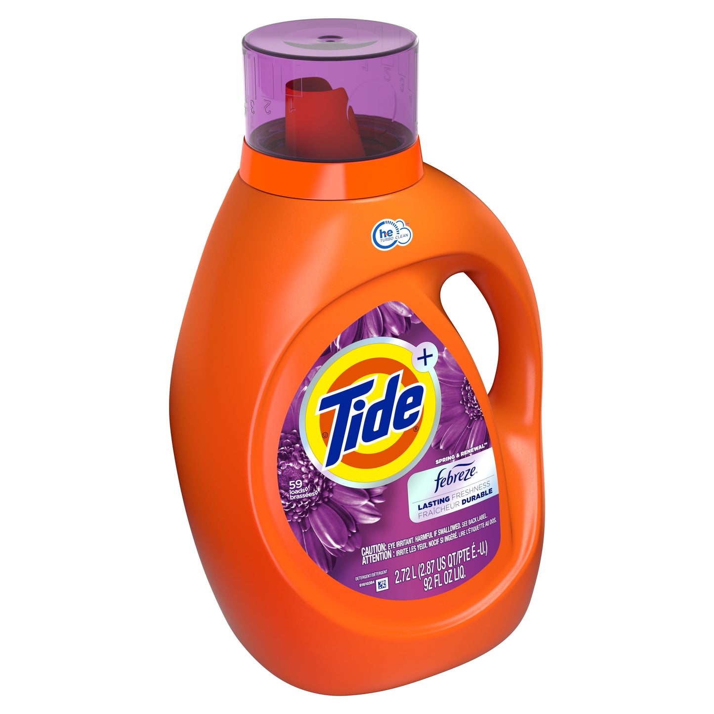 Tide Spring & Renewal HE, 59 Loads Liquid Laundry Detergent, 92 fl oz