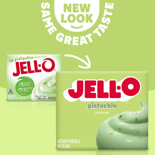 Jell-O Pistachio Instant Pudding Mix & Pie Filling, 3.4 oz. Box