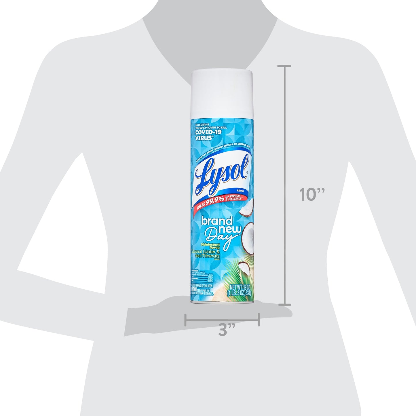 Lysol Disinfectant Spray, Brand New Day Coconut Water & Sea Minerals , 19 oz.