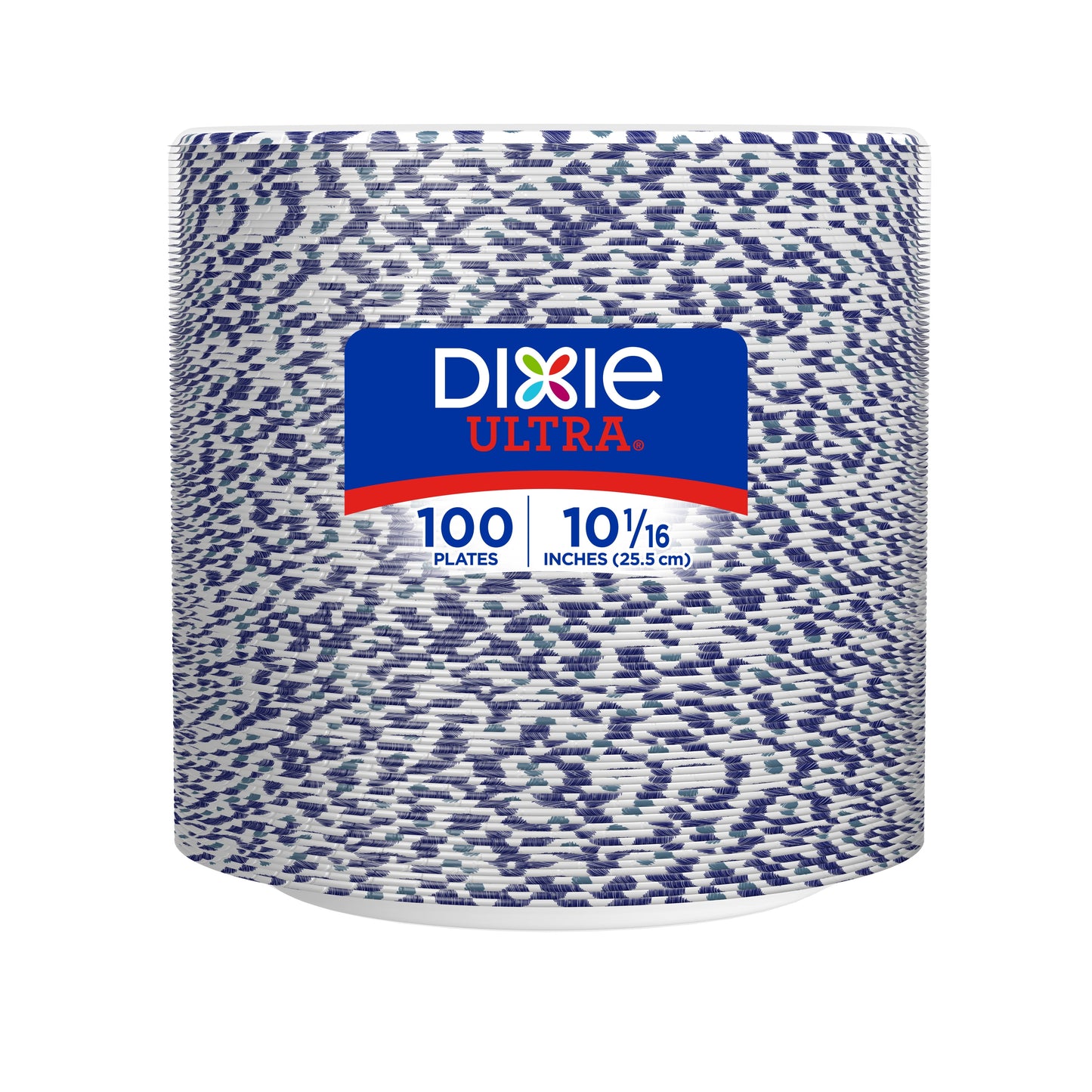Dixie Ultra Disposable Paper Plates, Multicolor, 10 in, 100 Count