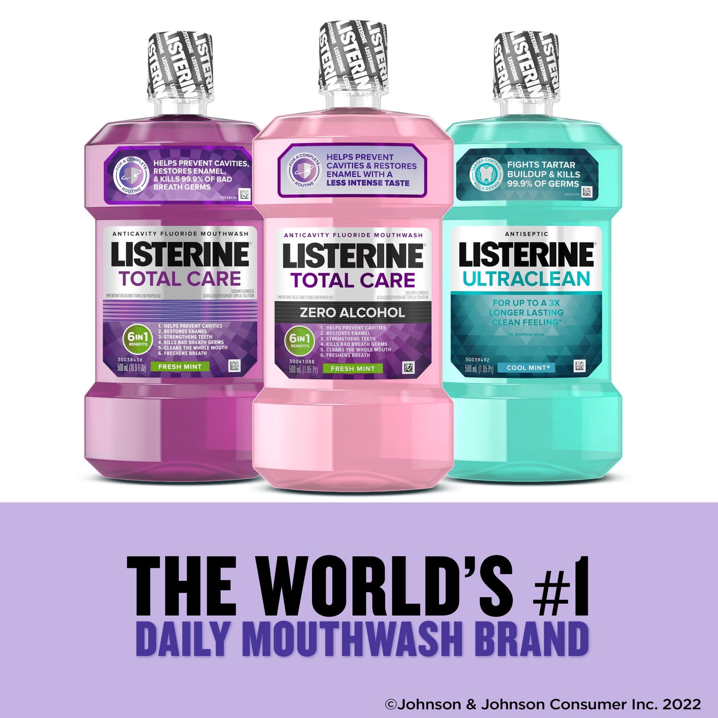 Listerine Total Care Zero Alcohol-Free Mouthwash/Mouth Rinse, Fresh Mint, 1 L