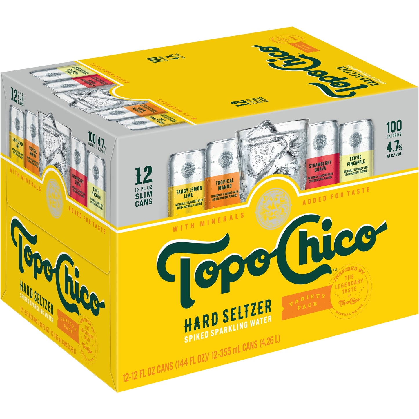 Topo Chico Variety Pack Hard Seltzer, 12 Pack, 12 fl oz Cans, 4.7% ABV
