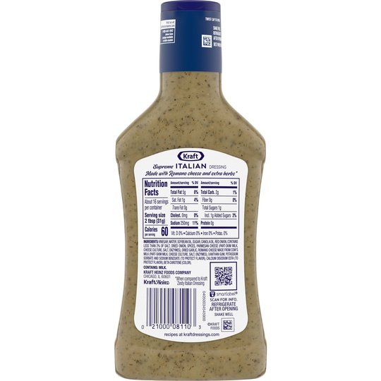 Kraft Deluxe Supreme Italian Dressing, 16 oz Bottle