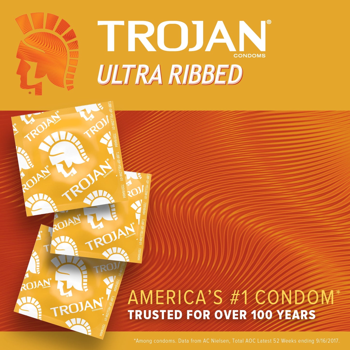 TROJAN Stimulations Ultra Ribbed Spermicidal Lubricated Condoms, 12 Count