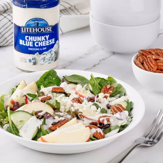 Litehouse Chunky Blue Cheese Refrigerated Salad Dressing & Dip, 13 Fluid oz Bottle