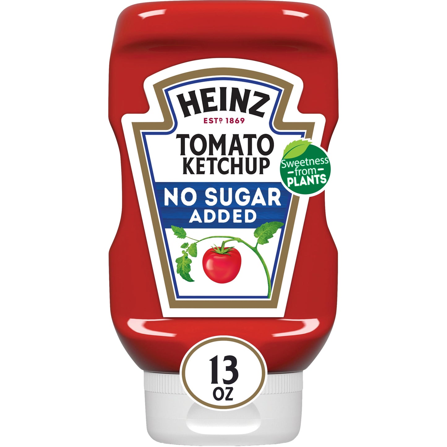 Heinz No Sugar Added Tomato Ketchup 13 oz, Squeeze Bottle